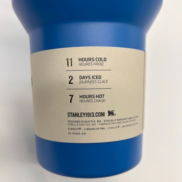 New Stanley‎ Quencher H2.0 Flowstate Tumbler 40oz Blue Azure Reverb Travel Steel - Picture 8 of 12